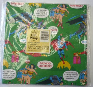 wonder woman wrapping paper
