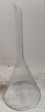 Ancien Entonnoir en verre de Laboratoire Grand H 25cm diamètre 13,6cm biseauté