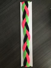 Braided Headbands. Lime Green, Black  Orange. One Size Fits Most.