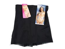 Naomi & Nicole Women's Extra Firm Easy Zip-On Waist Cincher Small NEW Black