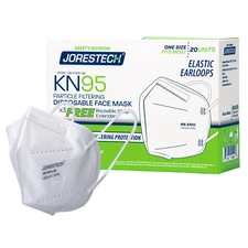 [20PCs] 4 Layer KN95 Disposable Face Mask Headband Style Individually Wrapped