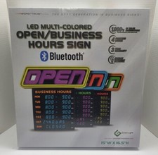 GLI Led Open Sign with Business Hours, Stand Out with 1000  s Color Combos