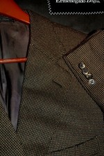 $2495 Ermenegildo Zegna Pure Wool Brown Jacket Blazer 44L Neiman Marcus Italy