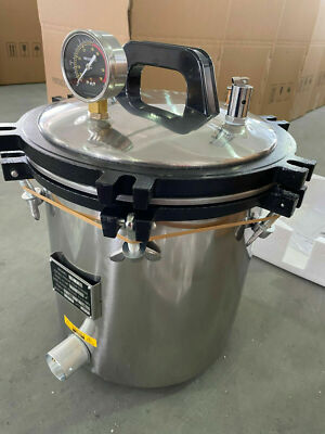 18/24L Dental Medical Lab Instrument Steam Autoclave Sterilizer Stainless Steel
