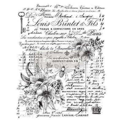 Prima Re-design Lovely Ledger Script 24'' x 31'' Decor Transfer