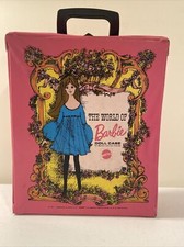 Vintage 1968 Pink The World Of Barbie Doll Accessory Case For Barbie Friends