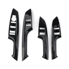 Carbon Fiber ABS Window Lift Switch Panel Cover Trim For Genesis GV70 2022-2026