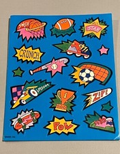 Vintage American Greetings Carlton Cards Sports Sticker Sheet