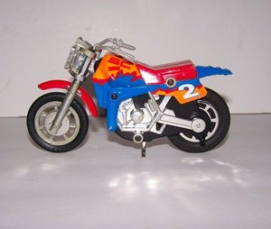 pull string motorcycle toy