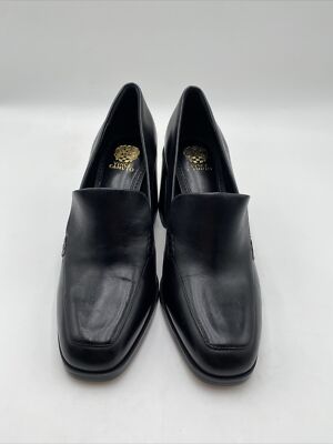Vince Camuto Women’s SEGELLIS Black  Leather Slip-On Loafers Vince Camuto Women main image 2