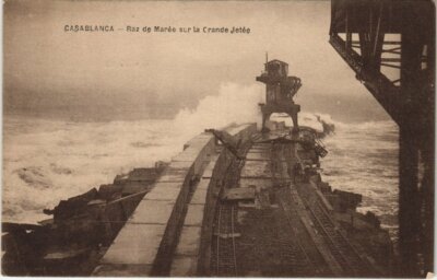 CPA AK MAROKKO CASABLANCA - Gezeitenrasse am Großen Pier (669314)
