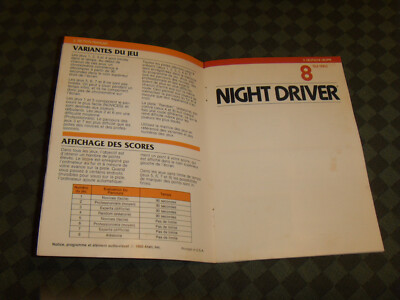 Jeu Atari 2600 – Night Driver (Pal) – Boîte Et Notice, Boîte Abîmée