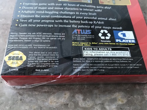 Crusader of Centy Sega Genesis AUTHENTIC ActionRPG Sealed Brand New - Picture 3 of 12