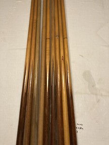 Vintage One Piece Wooden Cue Sticks