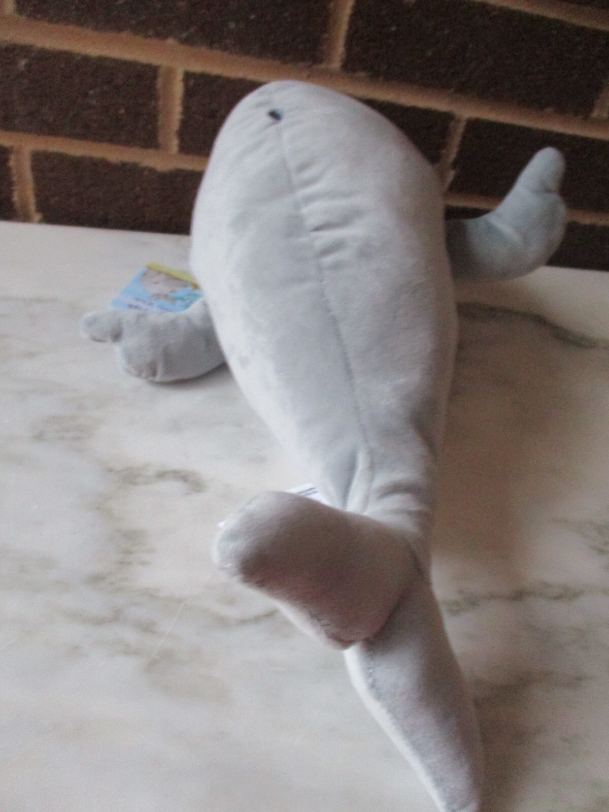 Kohl's Cares Worry Worry Whale-Plus 14" Long Gray/White Tummy
