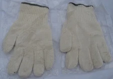 Heat resistant Oven Glove Set of Two Cream White with Black Trim