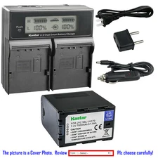 Kastar Battery LCD Dual Fast Charger for JVC SSL-JVC70 JVC GY-HM650SC Camcorder