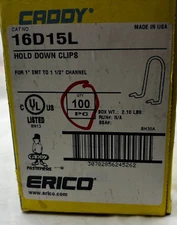 Erico Caddy 16D15L Hold Down Clips for 1" EMT to 1-1/2" Channel 100 PCS