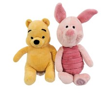 Disney Store Authentic Winnie The Pooh   Pooh  Piglet Stuff Plush Toy