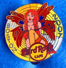 BOSTON HRC PRETTY CYMBAL RED HAIRED PIGTAILS FAIRY GIRL 2007 Hard Rock Cafe PIN