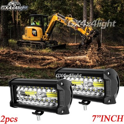 Fit Caterpiller e305.5/306/307E/312/320/323/336B 2x 7'' LED Work Light Spot Flood