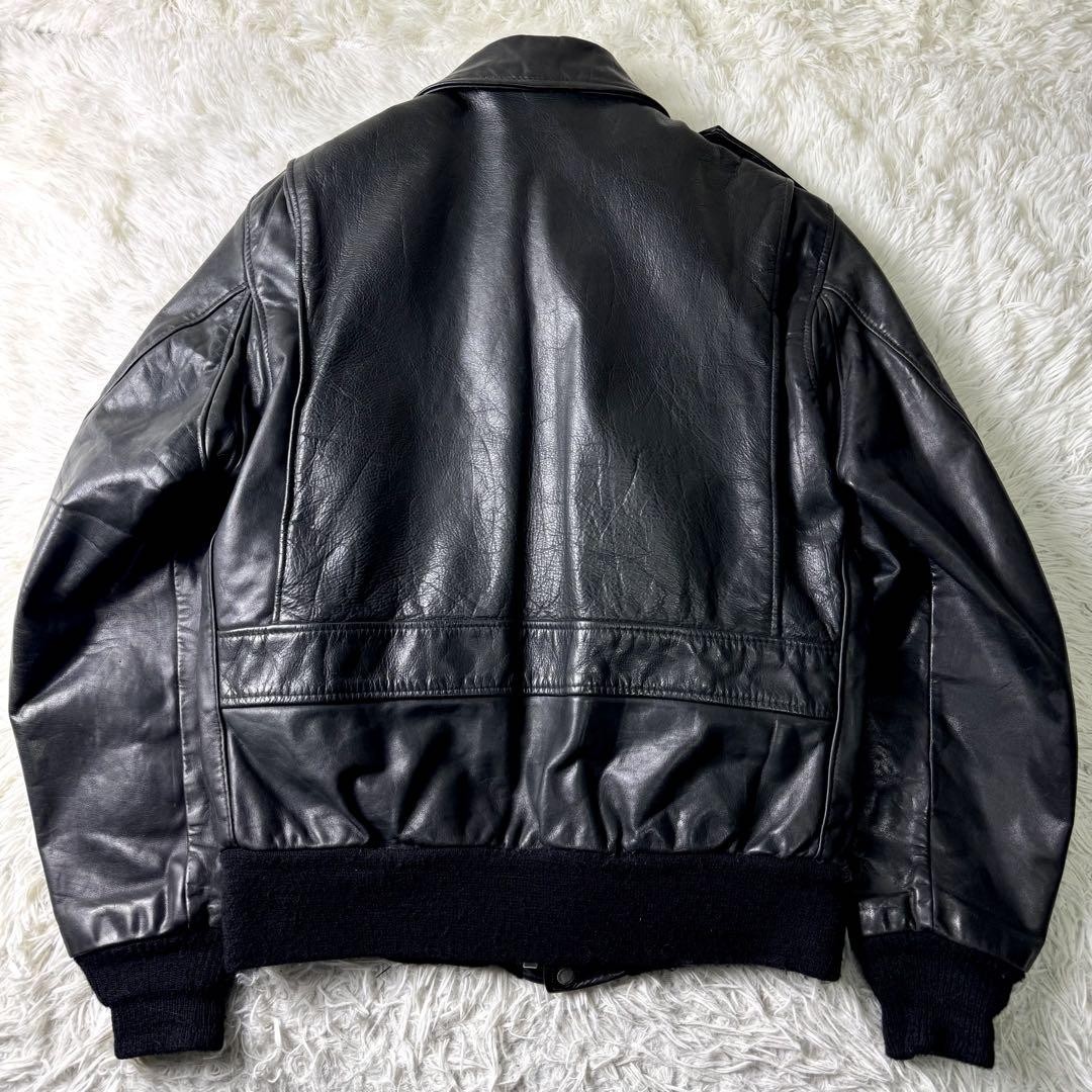 希少✨schott フライトジャケット 674MS ブラック 本革 38 Rare Schott Flight Jacket 674Ms Black Genuine Leather 38 | eBay