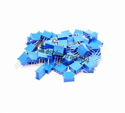 60pcs 12value (100Ω - 500KΩ) 3296W Potentiometer Variable Resistor Assorted Kit