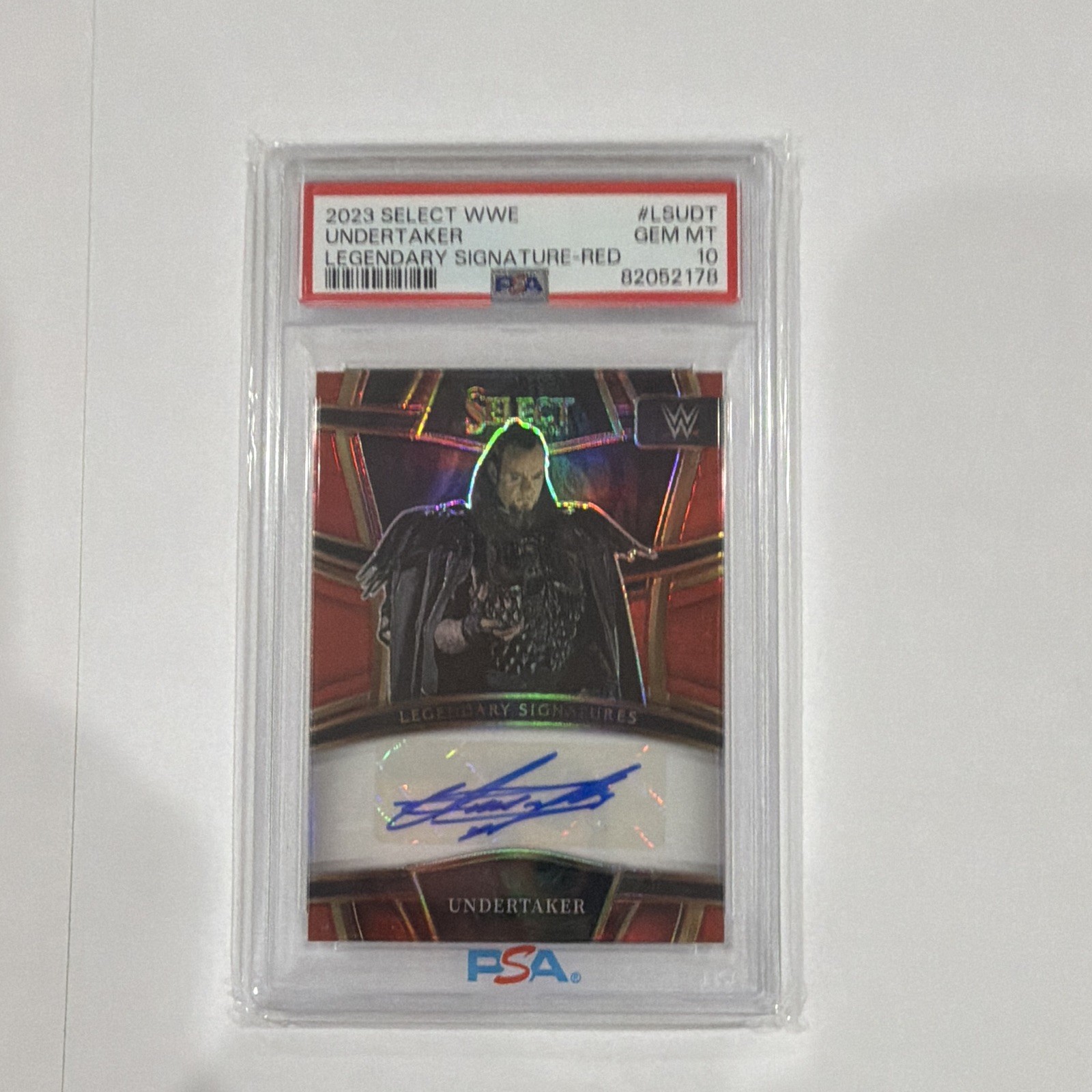 Panini 2023 Select WWE Undertaker Legendary Signatures Red Auto PSA 10 /99