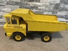 1965 ? Mighty Tonka Toys Dump Truck - Solid Drilled Out Tires