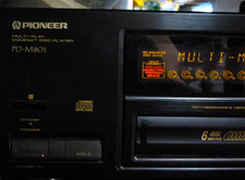 Pioneer Pd-m801 Multi Disc Player for parts W/ 1 magazine and working remote