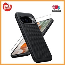 Rugged Black Shockproof Case for Google Pixel 10 Pro XL/9 Pro XL - Military G...