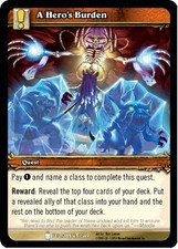 Moderate Play WoW TCG A Hero's Burden Icecrown World of Warcraft