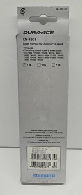 NOS Shimano Dura-Ace Super Narrow HG CN - 7801 Chain 10s 114L