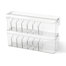 2 Pack Cable Organizer Box with Lid, Charge Cord Storage Organizer