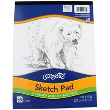 2 Pack Pacon Ucreate Standard Weight Sketch Pad, 50 Ct