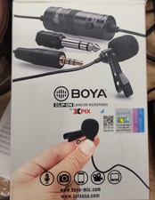 Open box BOYA XPIX Clip-on Mini Mic Microphone 3.5mm Lavalier Mic For DSLR