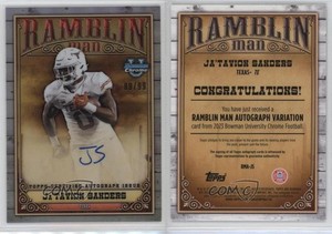 2023 Bowman U Chrome Ramblin' Man Auto /99 Ja'Tavion Sanders #RMA-JS Auto