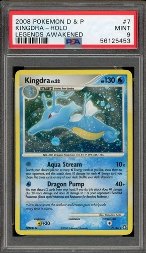 Pokemon Kingdra Legends Awakened Holo Rare #7 PSA 9 Mint