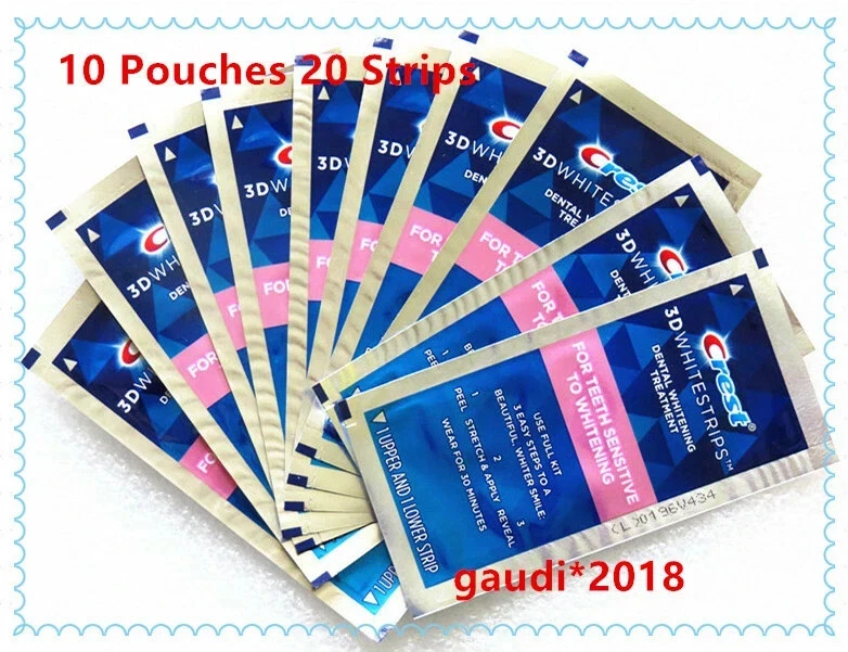 Bandes blanchissantes Crest3D White pour dents sensibles - Photo 3/4