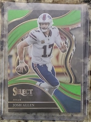 2023 Panini Select - Club Level Josh Allen #252 Neon Green Prizm Die-Cut /499