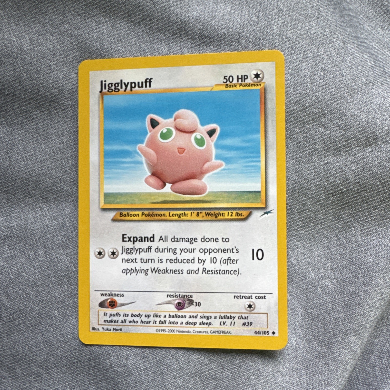 Pokémon Jigglypuff 44/105 Neo Destiny Uncommon Regular Basic Fairy 50HP 10