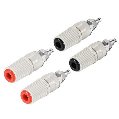 2 Pairs Binding Post M5 Thread Power Amplifier Connector Banana Plug Jack Socket