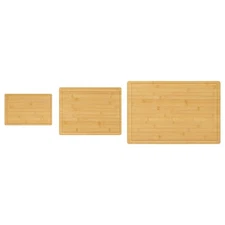 Cutting Board Set 3 Piece Rectangular Chopping Serving Board Bamboo vidaXL