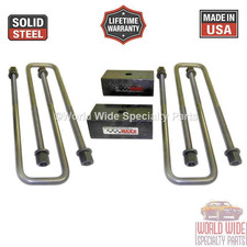 1.5" Rear Block Leaf Spring U Bolt Leveling Kit For 20-25 Silverado/Sierra 3500