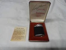 VINTAGE RONSON VARAFLAME Leather Wrapped Butane Pipe LIGHTER USED Not Tested