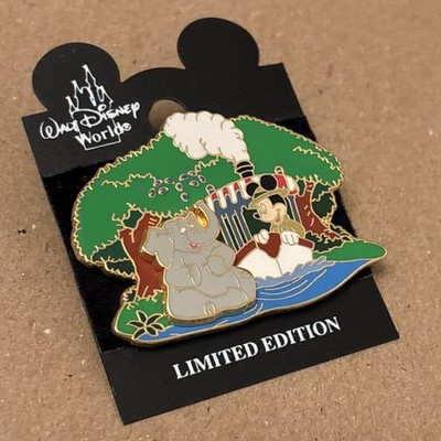 Disney WDW Jungle Cruise Ride Attraction Pin Mickey und Elefant im Boot