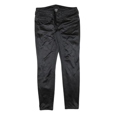 TRUE RELIGION Damen Baumwollmischung Schwarz Slim Skinny Hose W30 L29 Stylisch Reißverschluss