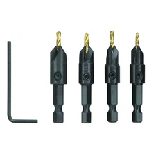 Speedload+ 5-Piece Power Groove Countersink Drill Bit Set