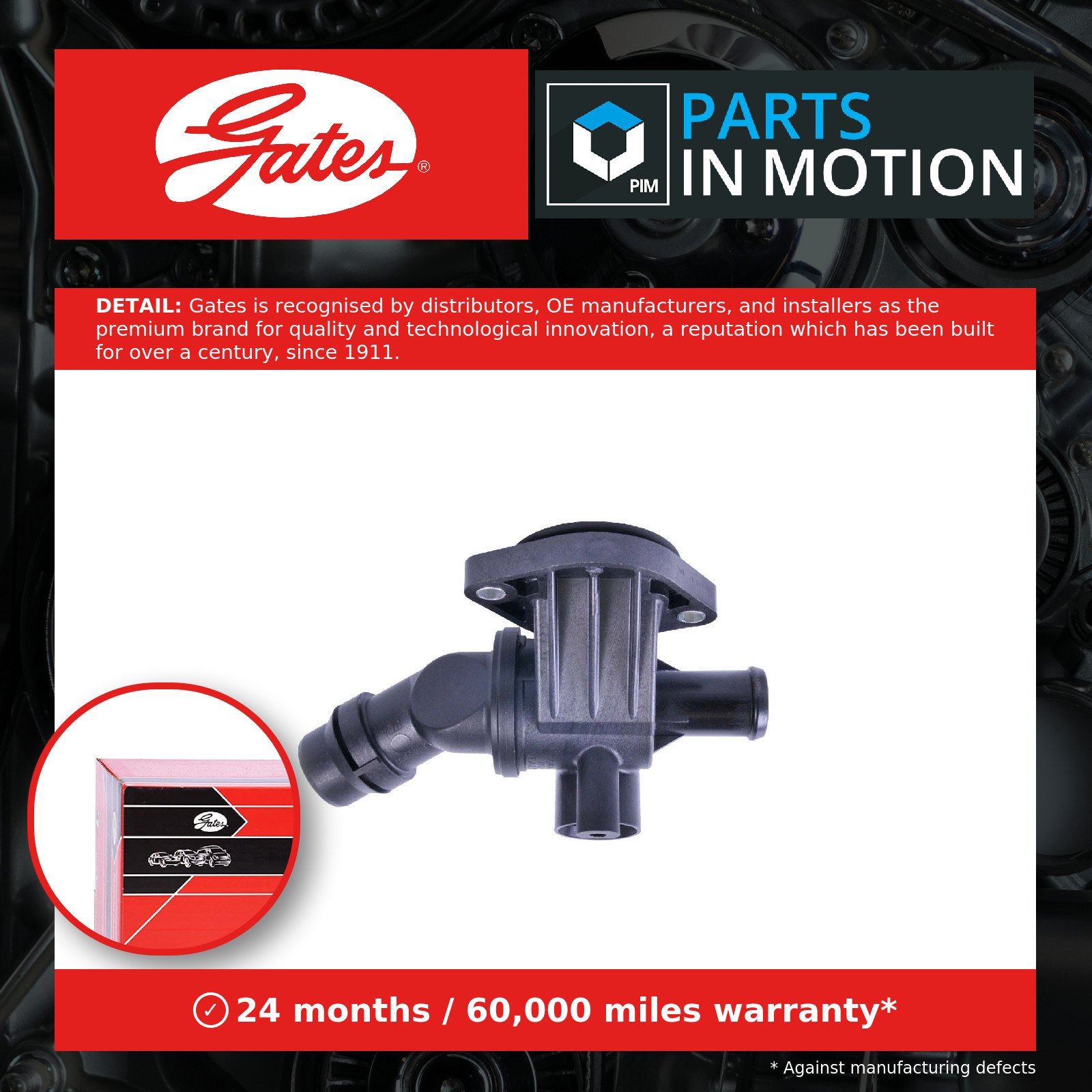 Coolant Thermostat TH41487G1 Gates 06F121111G Genuine Top Quality Guaranteed New - Image 7