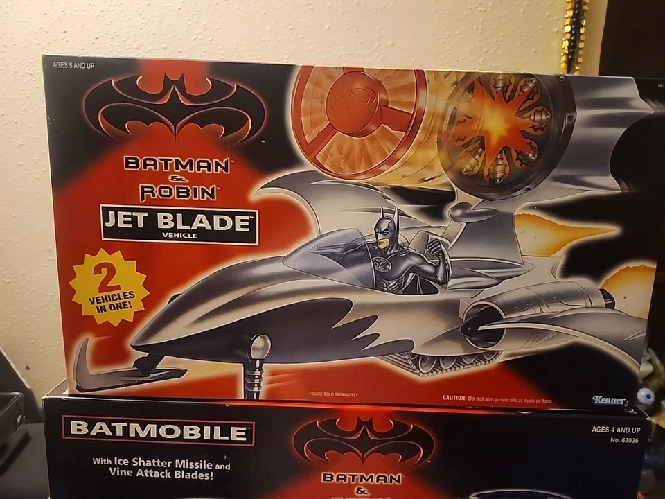 Batimóvil Batman & Robin 1997 con misil Ice Shatter y vehículo Jet Blade Foto 2 de 4